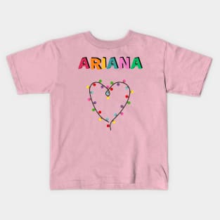 Ariana Custom Request Personalized - Xmas Lights Kids T-Shirt